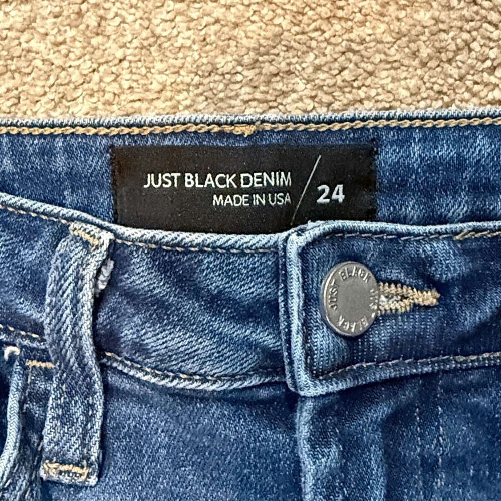 Just Black Medium Wash Wide Leg Jeans Size 24 - Picture 5 of 6